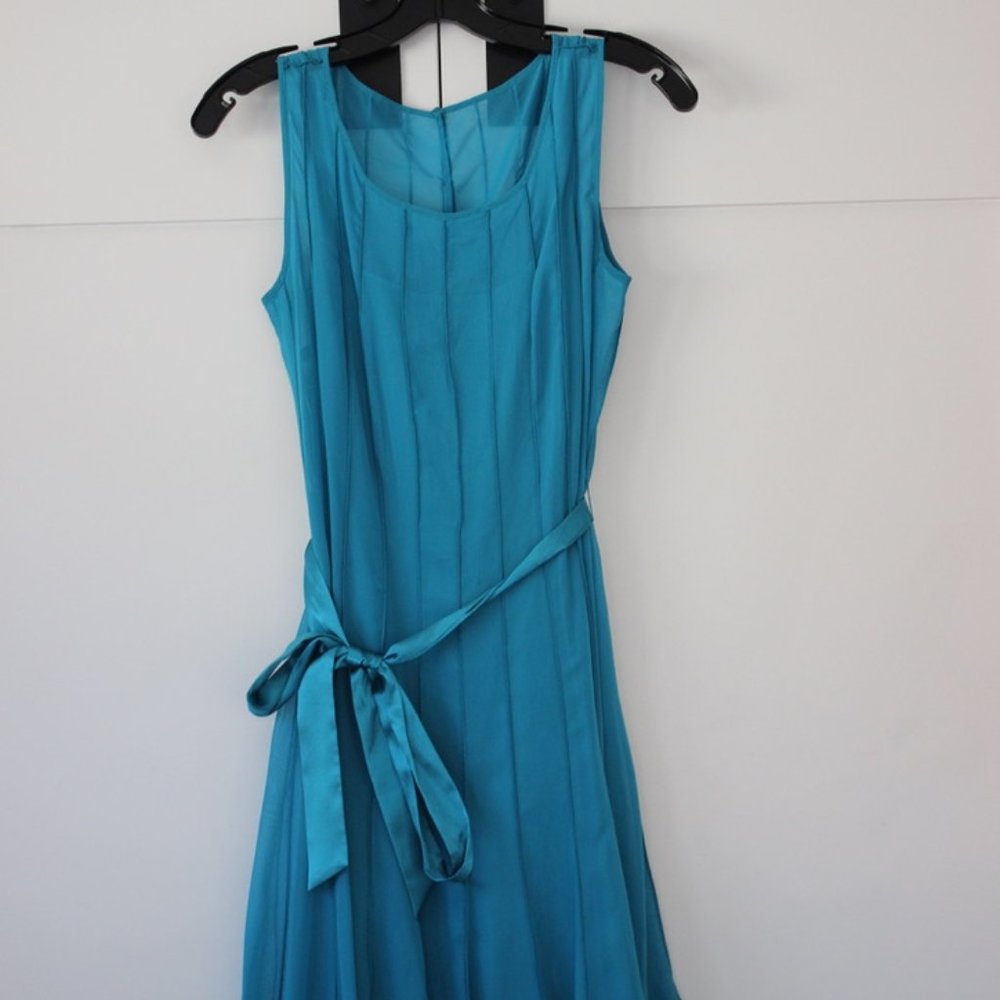 Calvin Klein, Turquoise A-line dress, size 4